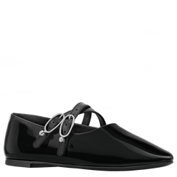 Le Foulonn&eacute; Ballerinas , Black - Leather