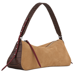 Re-Play S Shoulder bag , Coffee - Leather