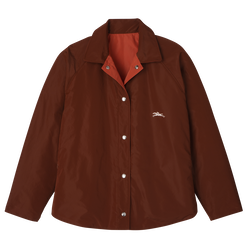 Padded blouson , Chestnut/Tomato - Technical taffeta