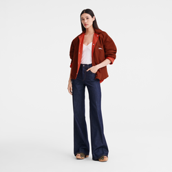 Padded blouson , Chestnut/Tomato - Technical taffeta