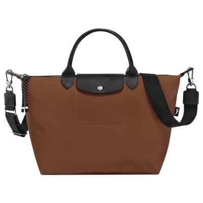 Le Pliage Energy L Handbag , Chocolate - Recycled canvas