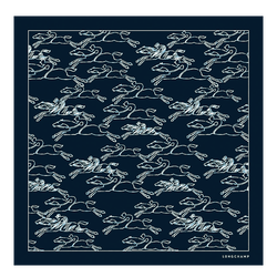 Gallop Denim Silk scarf 50 , Navy - OTHER