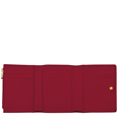 Le Foulonné Compact wallet, Red