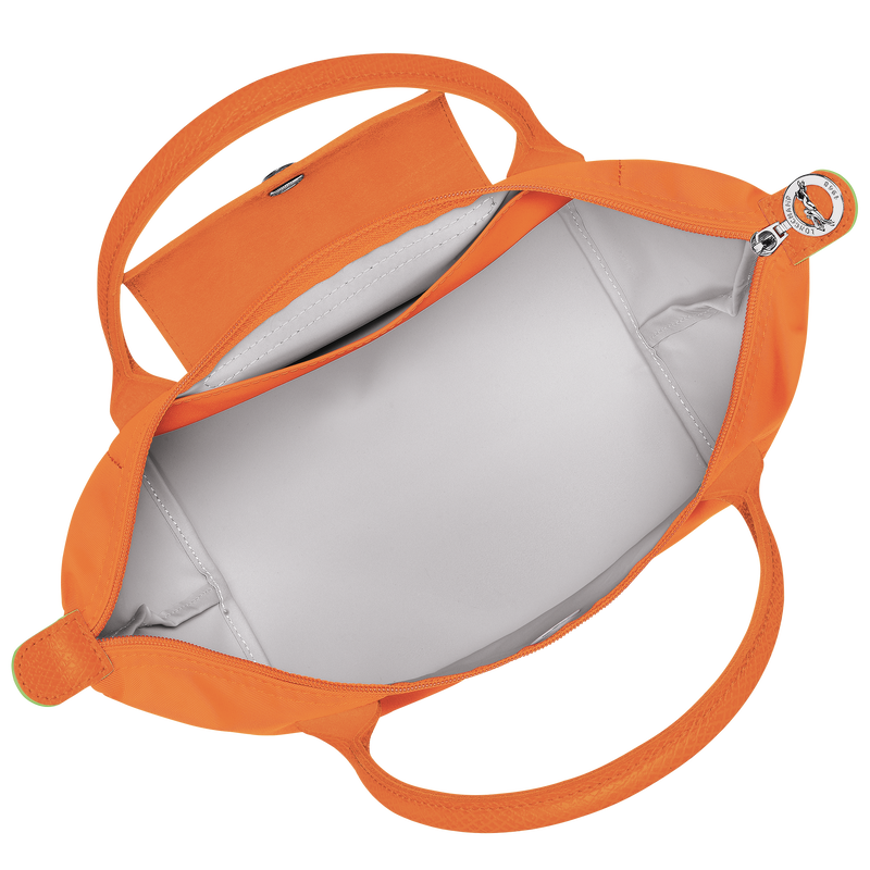 Le Pliage Green M Handbag Orange - Recycled canvas | Longchamp GB