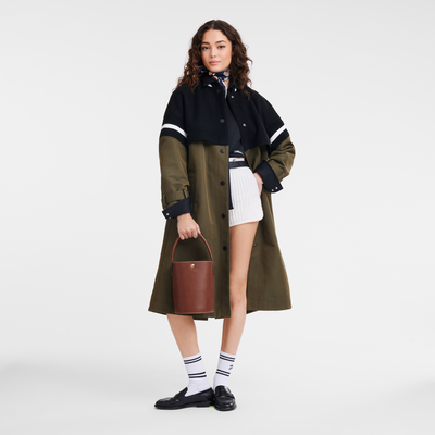 pure S Bucket bag Brown Leather Longchamp CA