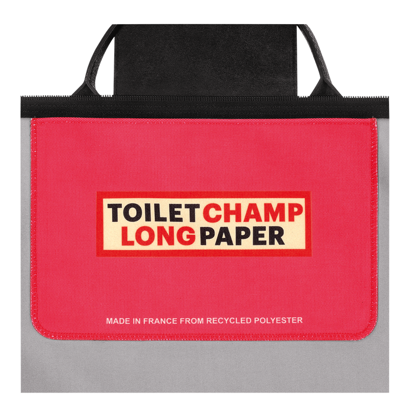 Reisetasche S Longchamp x ToiletPaper , Canvas - Rot  - Ansicht 5 von 6