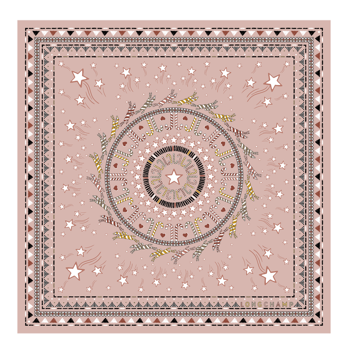 Fall-Winter 2022 Collection Silk scarf 50, Pale pink