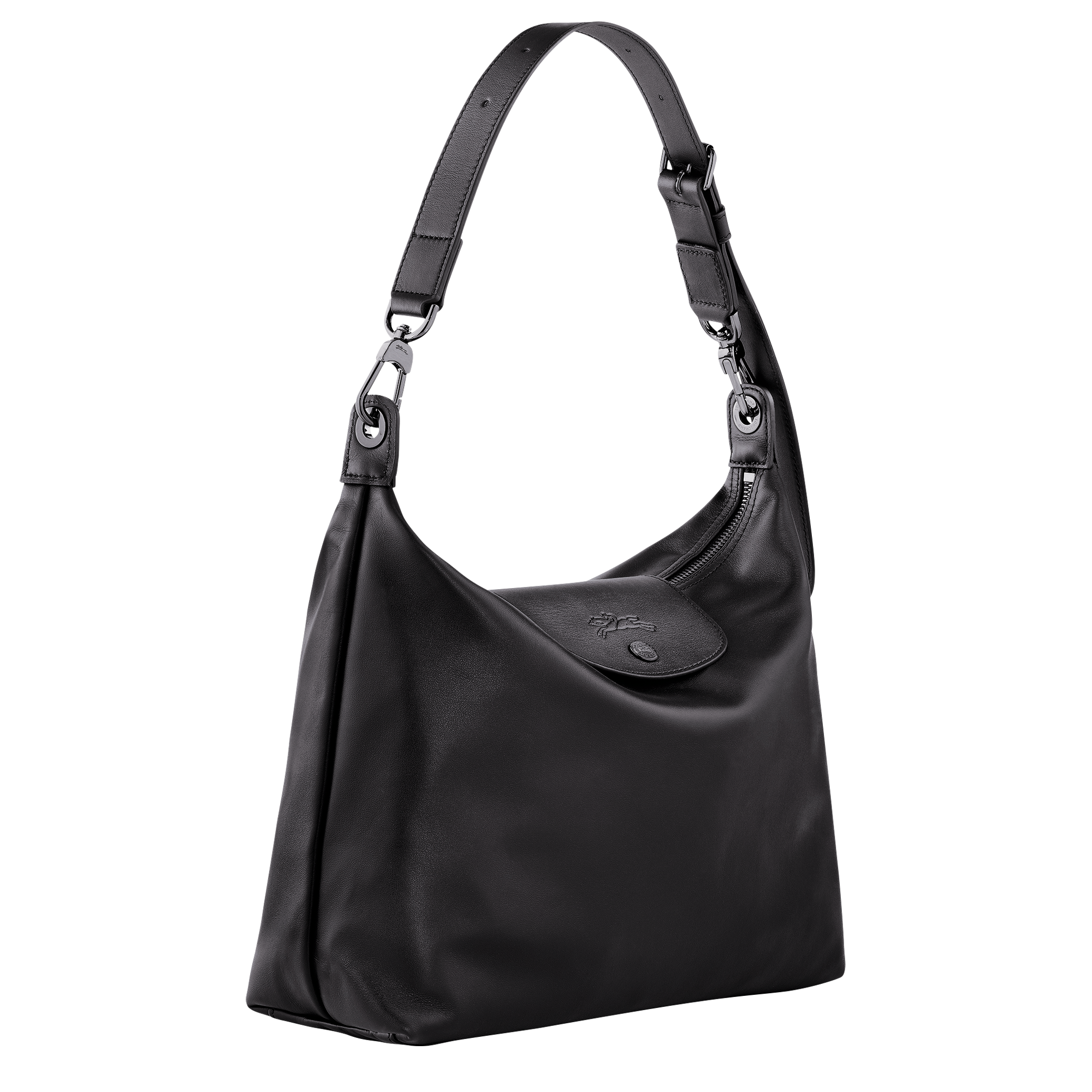 Le Pliage Xtra 半月形單肩包 M, 黑色