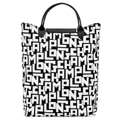 Le Pliage LGP Shopping bag M,  Nero/Bianco