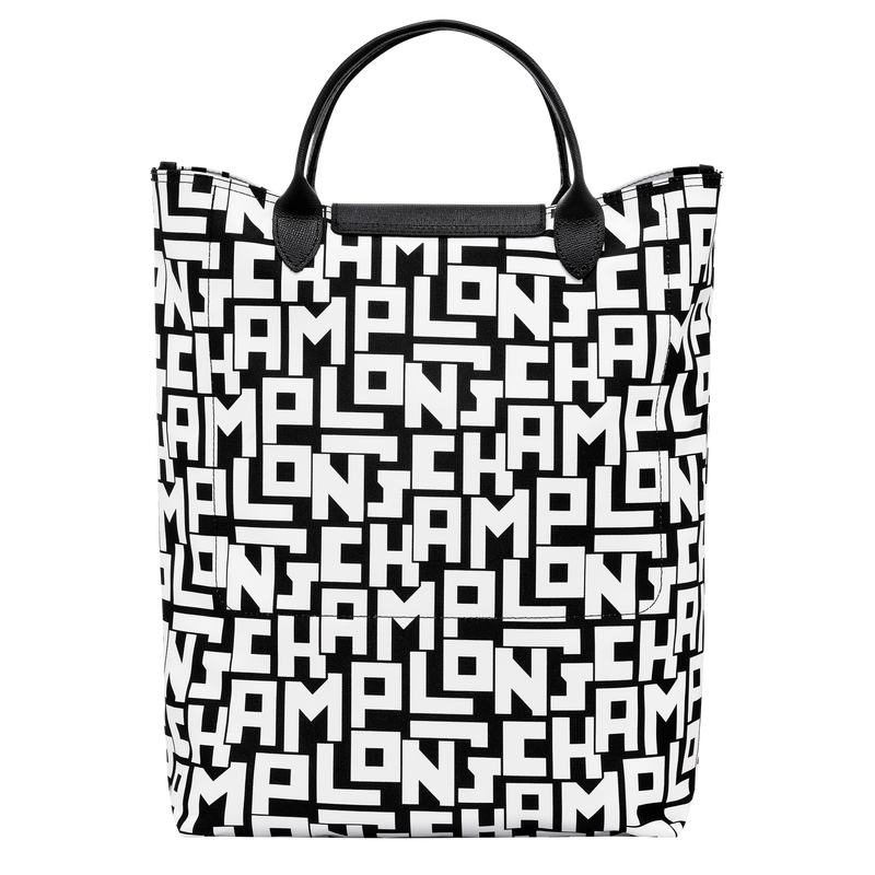 Shopping bag M Le Pliage LGP , Tela - Nero/Bianco  - View 4 of  4