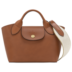 Épure Tote bag , Cognac - Leather