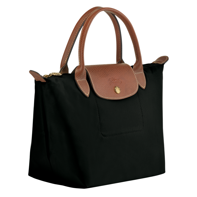 Le Pliage Original Tas met handgreep aan de bovenkant S , Zwart - Gerecycled canvas  - Weergave 3 van  6