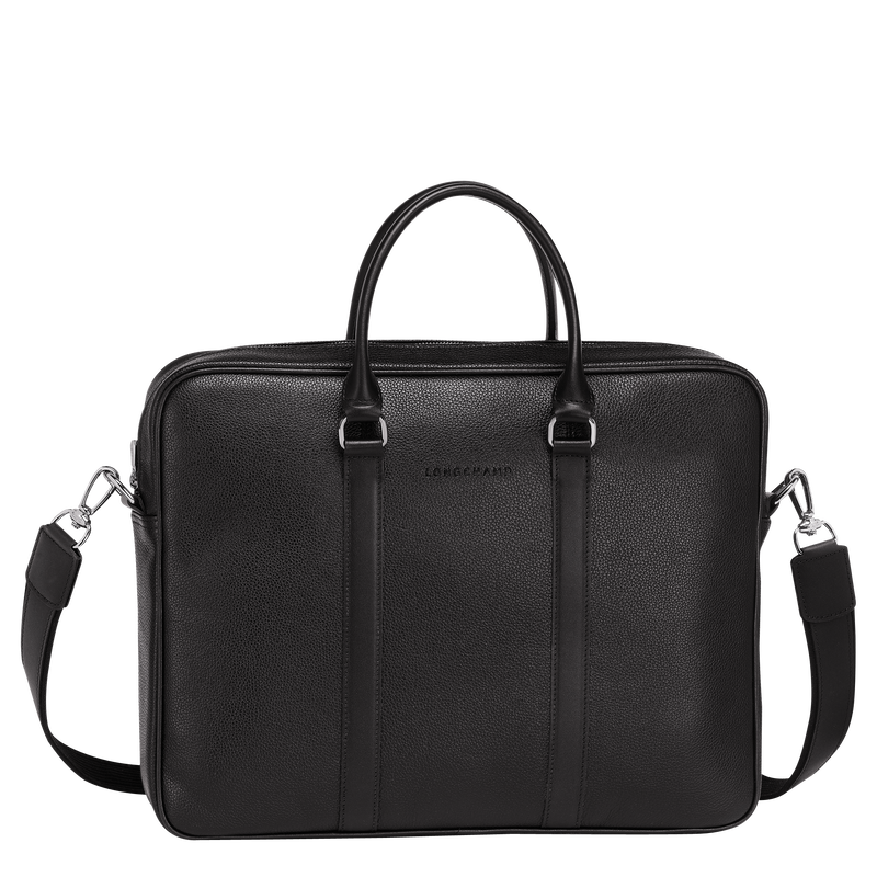 Le Foulonné S Briefcase Black - Leather