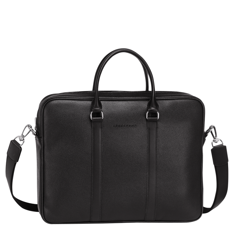 Le Foulonné S Briefcase , Black - Leather  - View 1 of 5