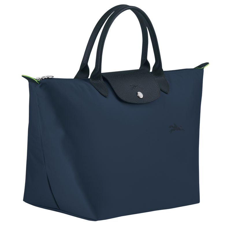 Le Pliage Green M Handbag , Navy - Recycled canvas  - View 3 of 5