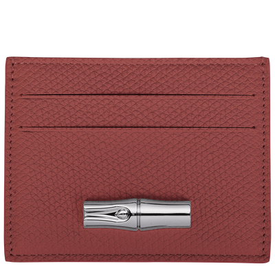 Le Roseau Card holder, Chestnut