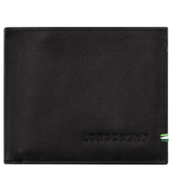 Longchamp sur Seine Wallet , Black - Leather