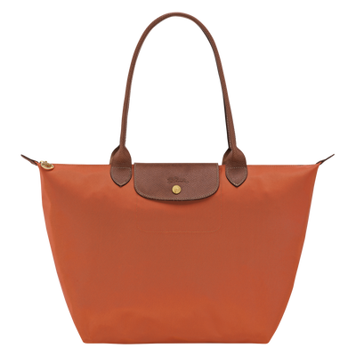Shopper L Le Pliage Original , Recyceltes Canvas - Ziegelrot