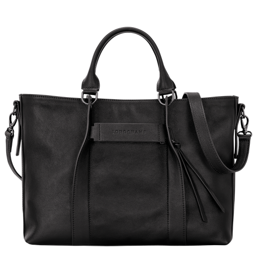 Borsa con manico L Longchamp 3D , Pelle - Nero - View 1 of  6