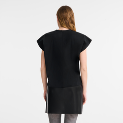 Top , Black - Popelin