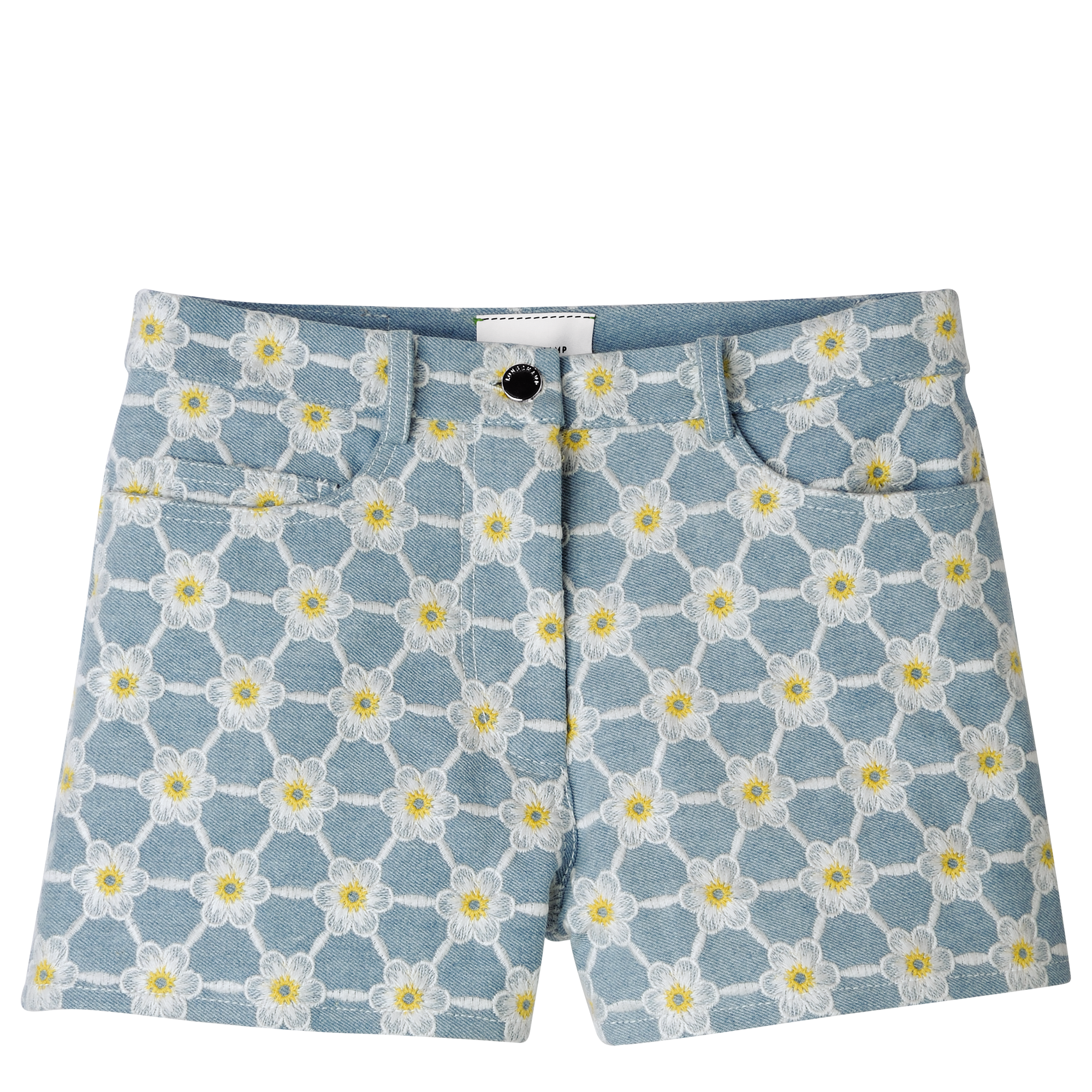 Embroidered shorts, Sky Blue - View 1 of
5 - zoom in null Embroidered shorts, Sky Blue