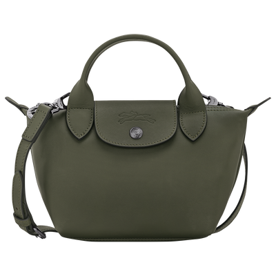 Le Pliage Xtra 手提包 XS , 冷杉綠色 - 皮革