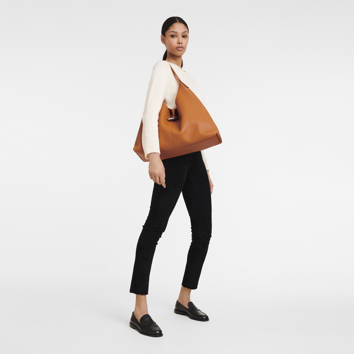 Roseau Essential Hobo bag XL, Saffron