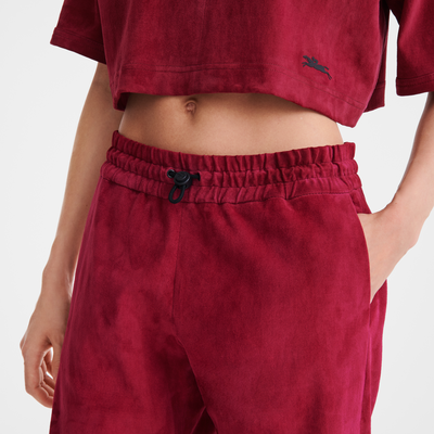 null Leather straight pants, Beetroot