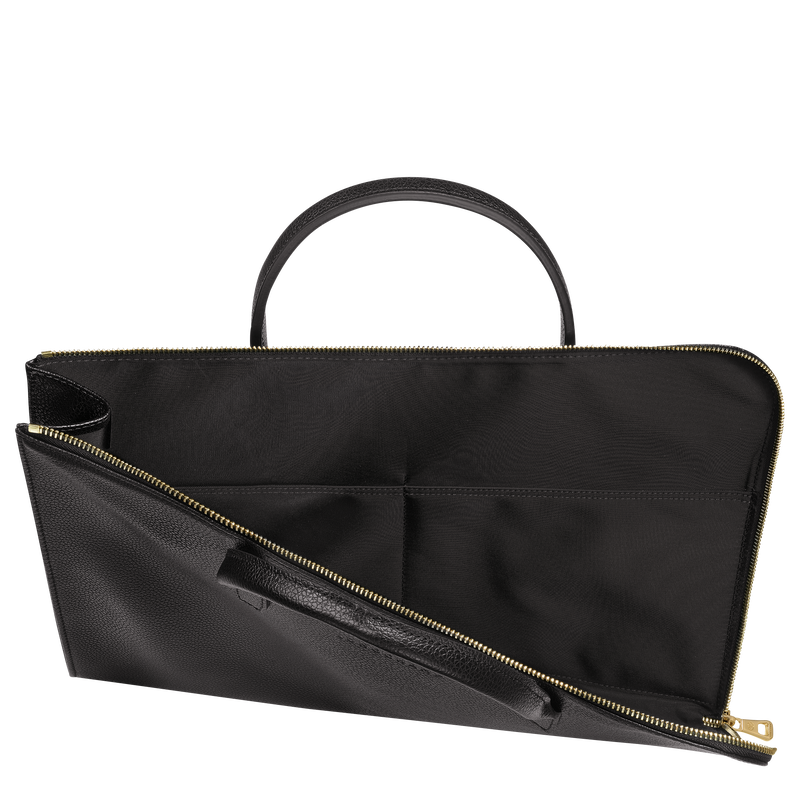 Le Foulonn&eacute; S Briefcase , Black - Leather  - View 5 of  5