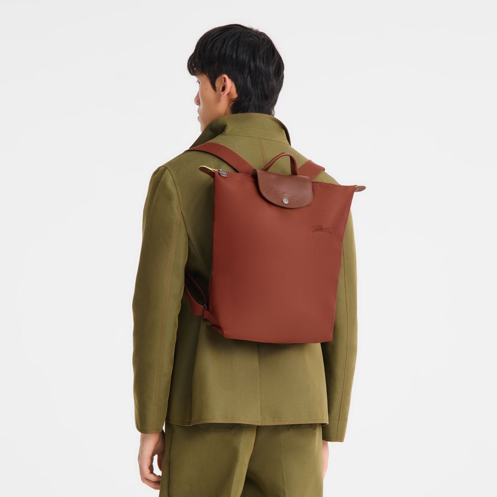 Backpack M, Chestnut - View 2 of
7 - zoom in Le Pliage Green Backpack M, Chestnut