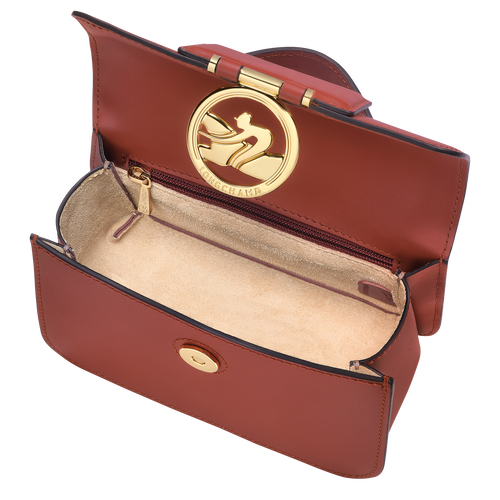 Box-Trot XS Crossbody bag , Mahogany - Leather - View 5 of 6