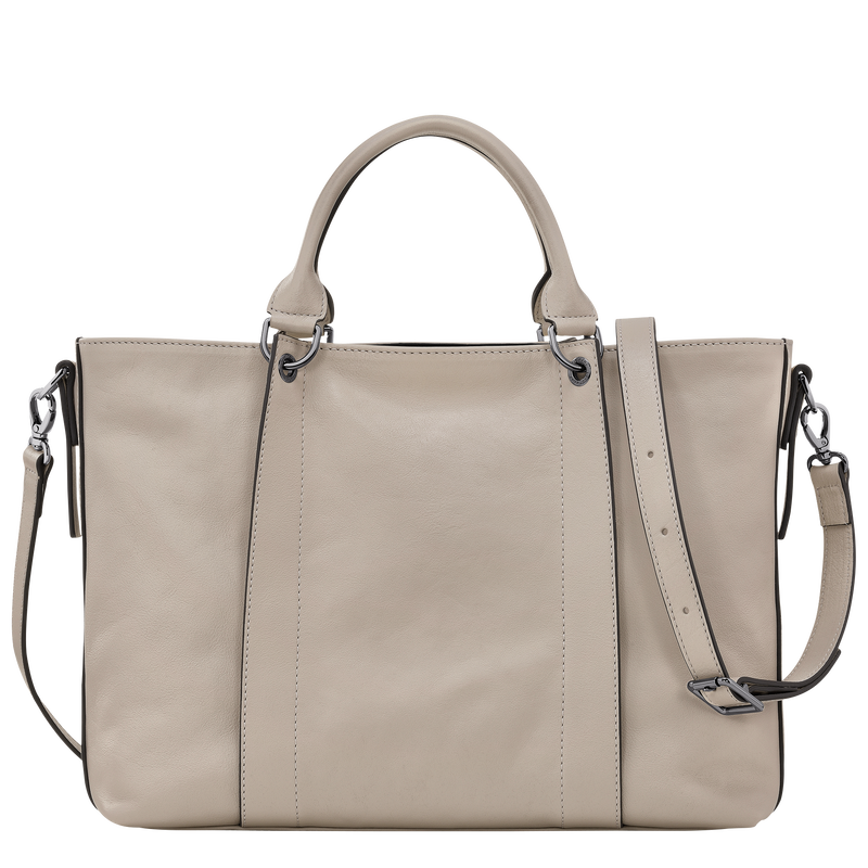 Sac &agrave; main L Longchamp 3D , Cuir - Argile  - Vue 4 de 5