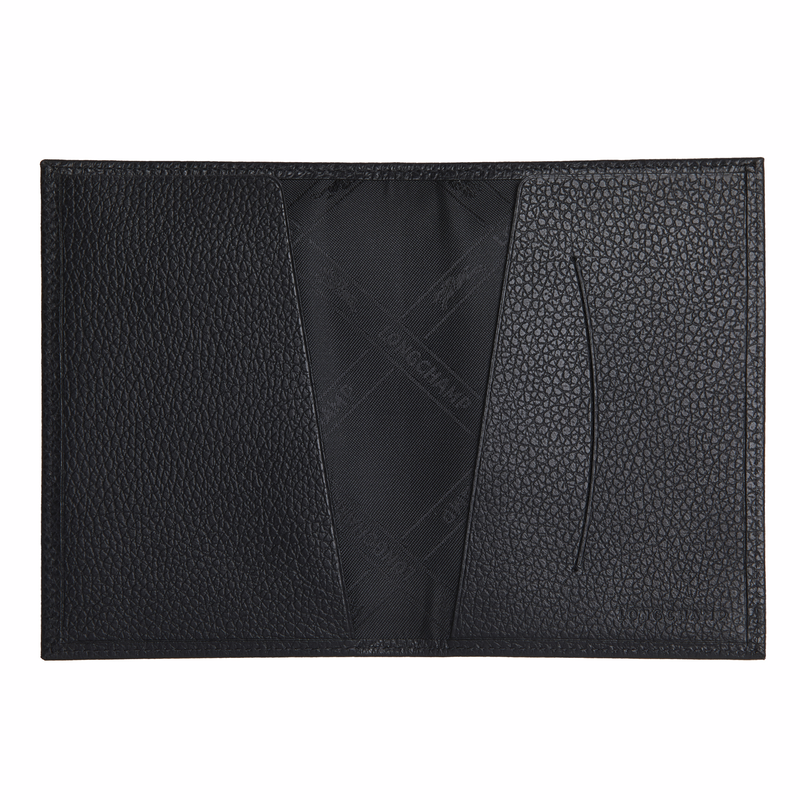 Le Foulonné Passport cover , Black - Leather  - View 2 of 2