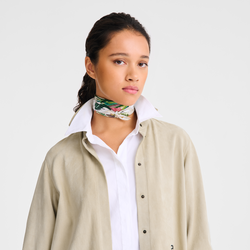 Pink and Green Silk scarf 50 , Paper - Silk