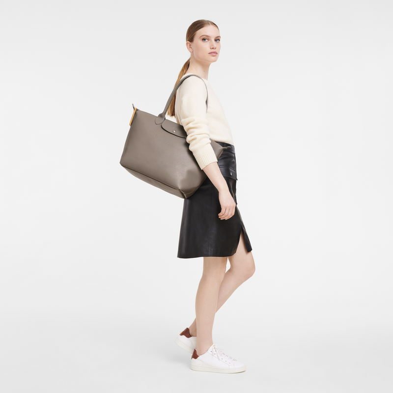 Longchamp Le Pliage City Coated Canvas Tote In Black