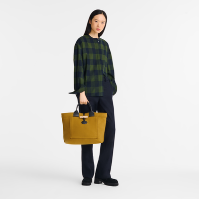 Le Roseau L Tote bag , Nutmeg - Canvas