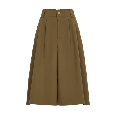 Shorts , Olive - Technical poplin