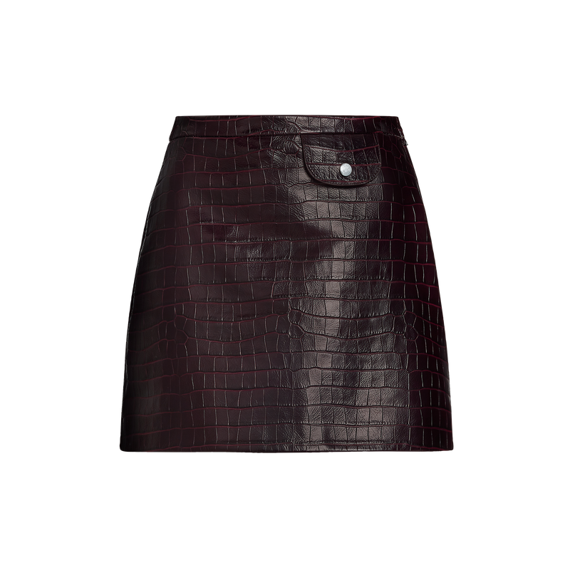 Skirt , Mocha - Leather  - View 1 of 1