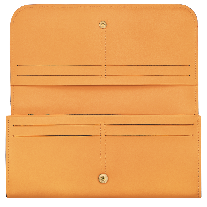 Lange Geldbörse mit Überschlag Box-Trot , Leder - Apricot  - Ansicht 2 von 2