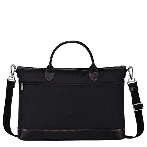 Boxford S Briefcase , Black - Recycled canvas - View 3 of  4