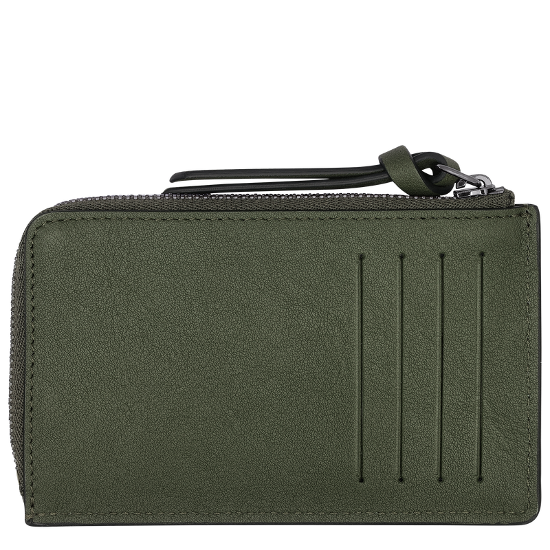 Porte-cartes Longchamp 3D , Cuir - Kaki  - Vue 2 de 4