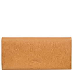 Le Foulonné Continental wallet , Walnut - Leather