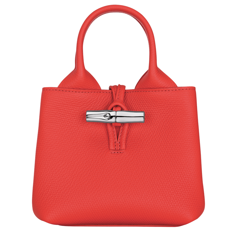 Le Roseau Tas met handgreep aan de bovenkant XS , Vermiljoen - Leder  - Weergave 1 van  7