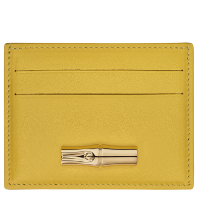 Le Roseau Card holder , Ginger - Leather