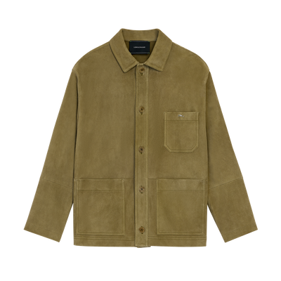 Jacket , Olive - Leather