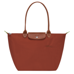 Le Pliage Green L Tote bag , Chestnut - Recycled canvas