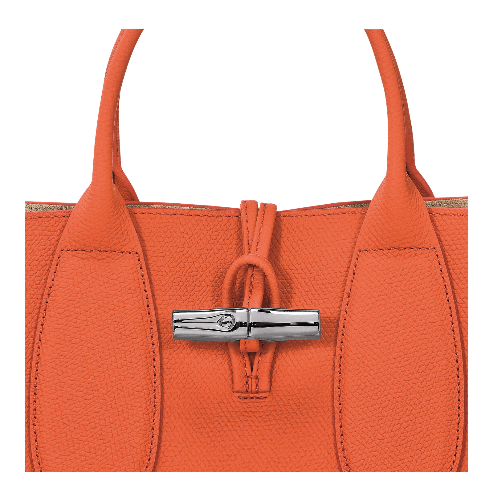 Roseau M Handbag Orange - Leather | Longchamp EN