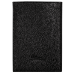 Le Foulonné 系列 護照夾 , 黑色 - 皮革