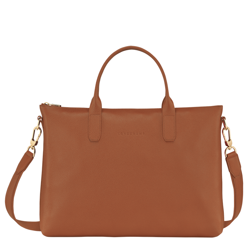 Le Foulonné S Briefcase , Caramel - Leather  - View 1 of  6