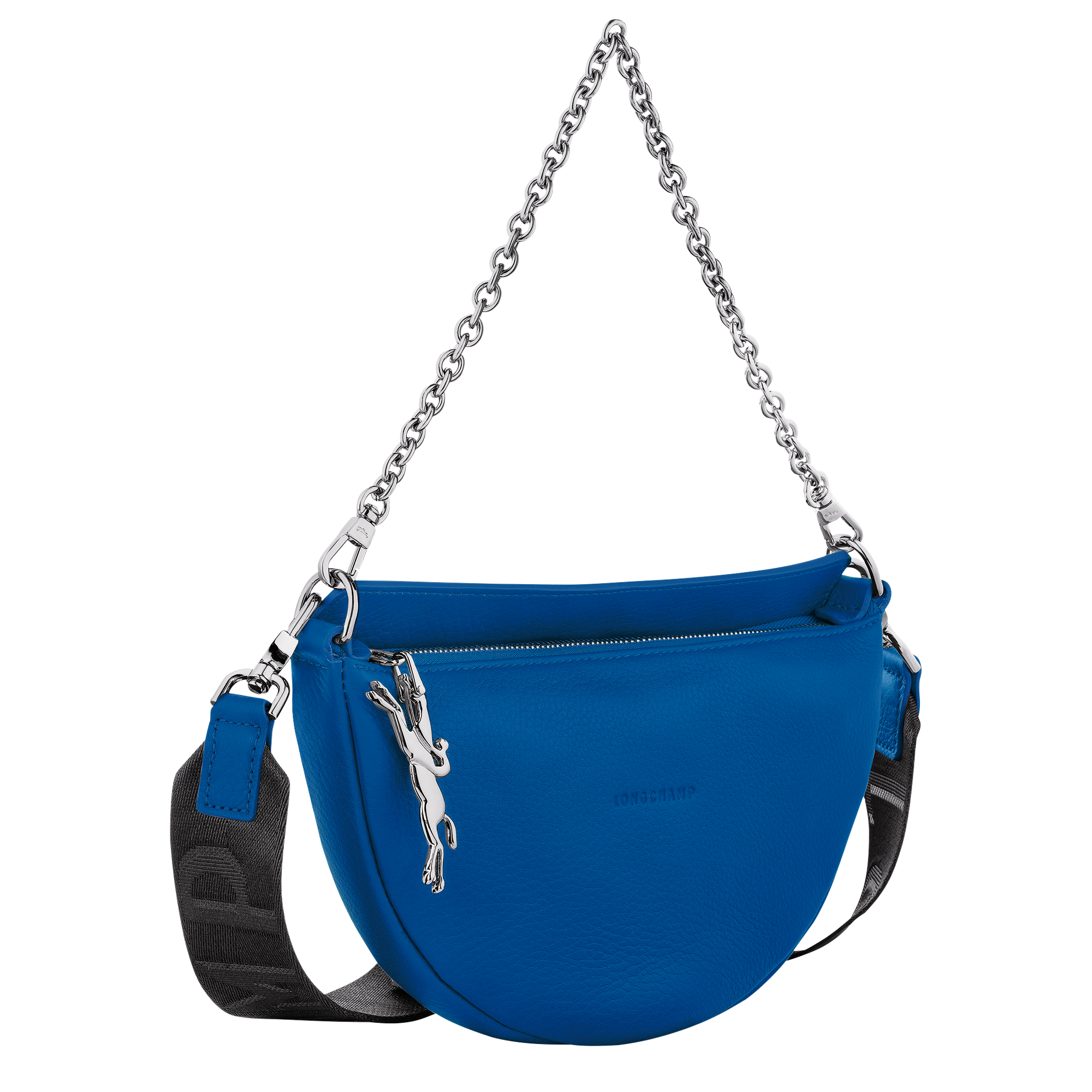 Smile S Crossbody bag Electric Blue Leather Longchamp US